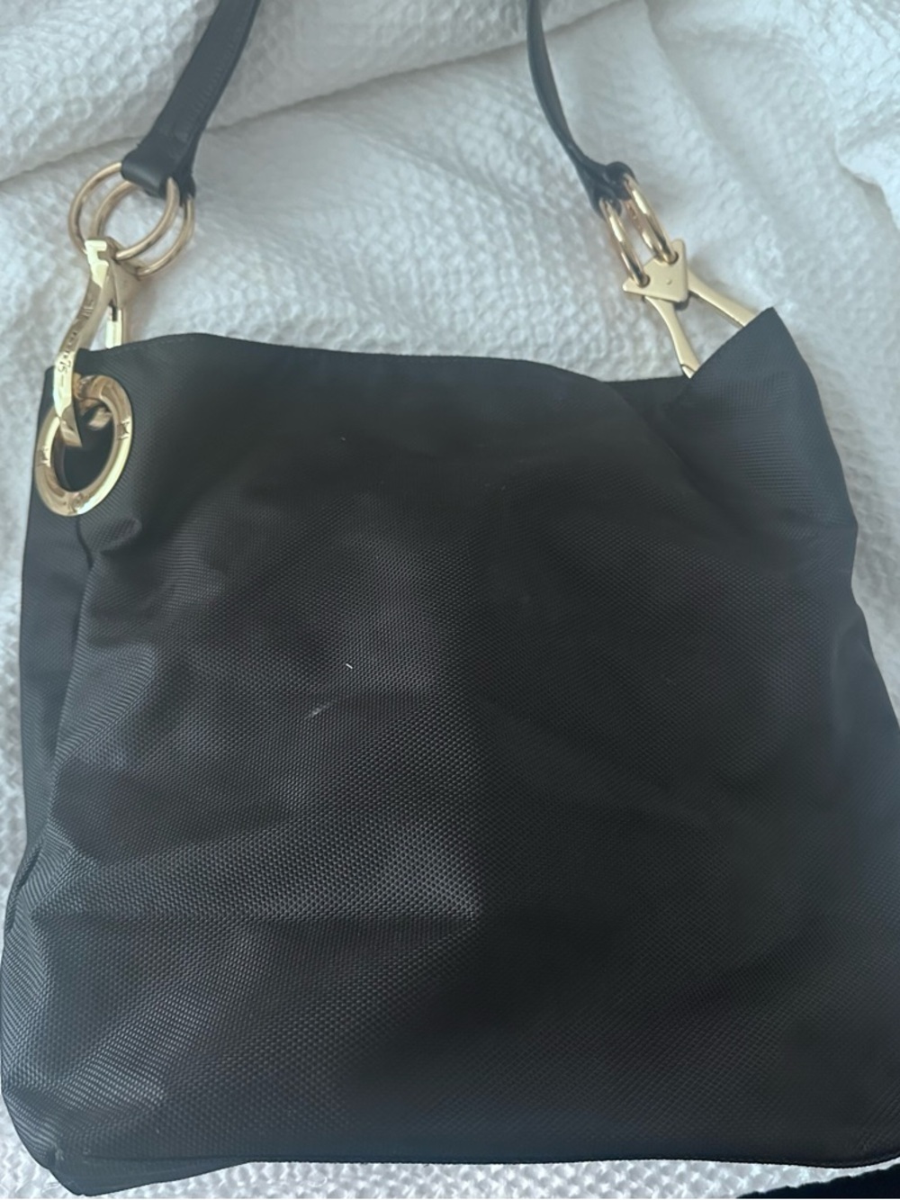 JPK Paris 75 Black Nylon Shoulder Bag Gold Hardware - Picture 5 of 6